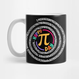 Happy Pi Day 3.14 Mathematic Math Teacher Spiral Pi Day Mug